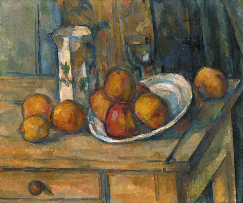 Still Life With Milk Jug And Fruit Canvas Art - (24 x 18)