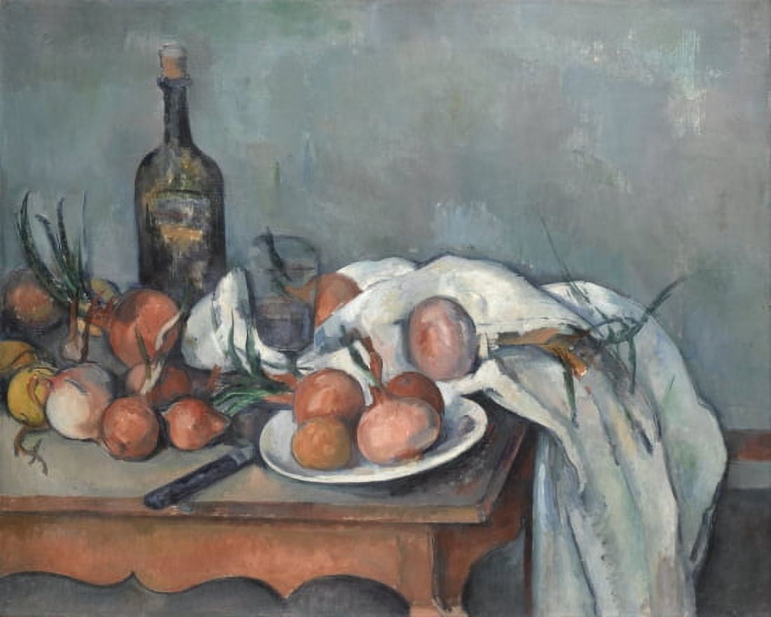 Still Life With Onions Canvas Art - Paul Cezanne (18 x 24)