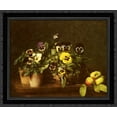 thumbnail image 1 of Still Life With Pansies 22x20 Black Ornate Wood Framed Canvas Art by Fantin Latour, Ignace Henri Jean Theodore, 1 of 2