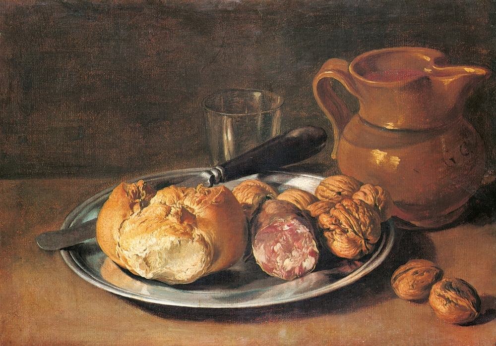 Still Life With Pewter Plate Canvas Art - (36 x 24)