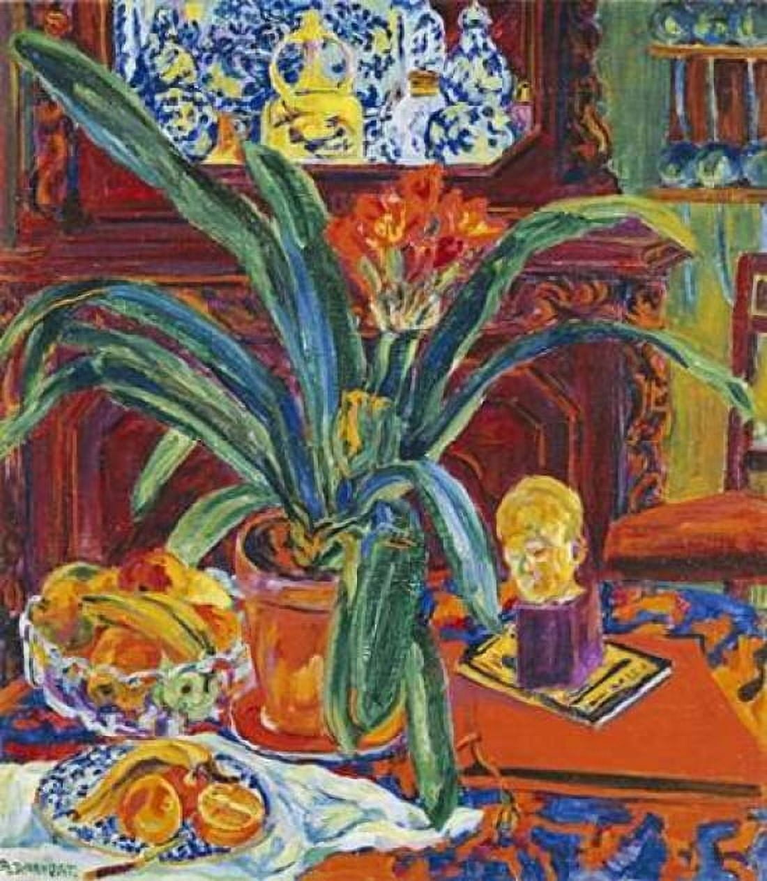 Still Life With a Pot Plant Canvas Art - Philipp Bauknecht (24 x 24)