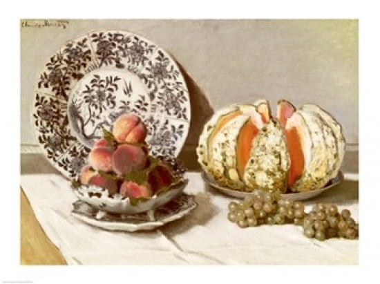 Still Life c1876 Canvas Art - Claude Monet (36 x 24)
