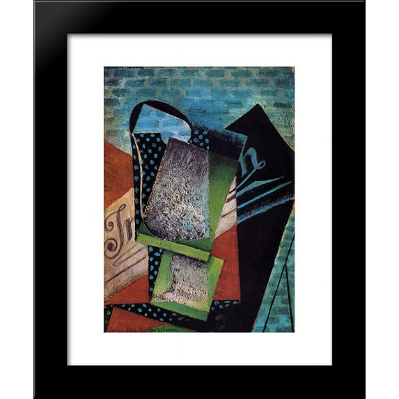 Still Life (dedicated to Andre Salmon) 20x24 Framed Art Print by Juan Gris