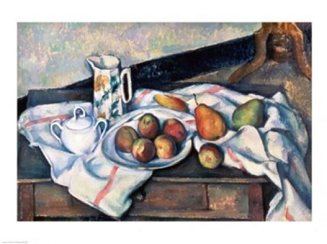 Still Life of Peaches and Pears Canvas Art - Paul Cezanne (24 x 18)