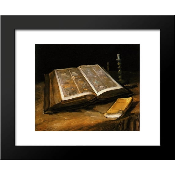 Still Life with Bible 20x24 Framed Art Print by Vincent van Gogh