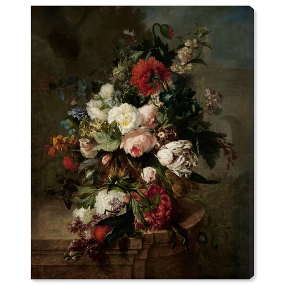 Still Life with Flowers 1789 Canvas Floral Classic Art by Art Remedy, Gallery Wrapped, 24 x 30