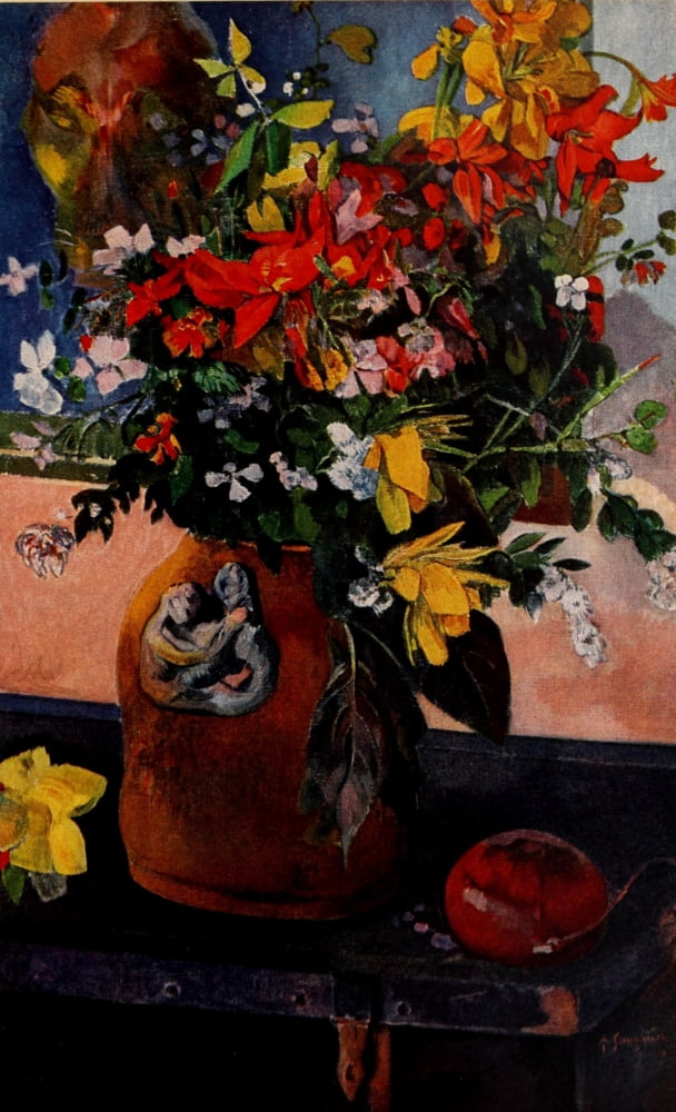 Still Life with Flowers Gauguin 1952 Canvas Art - Paul Gauguin (24 x 36)