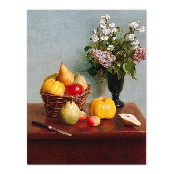 Still Life with Flowers and Fruit Latour Wall Art Poster Print