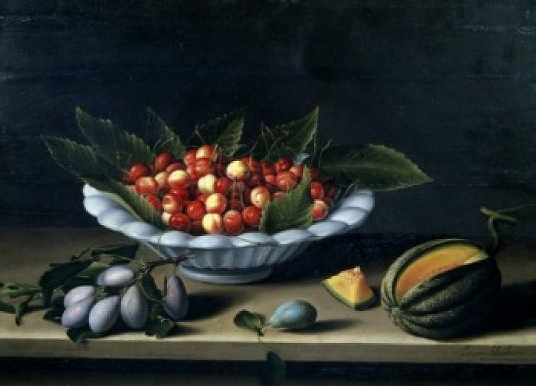 Still Life with Fruit and Vegetables by Louise Moillon (Circa 1610-1696) France Paris Musee du Louvre Canvas Art - Louise Moillon (24 x 36)