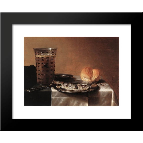 Still Life with Herring 20x24 Framed Art Print by Pieter Claesz