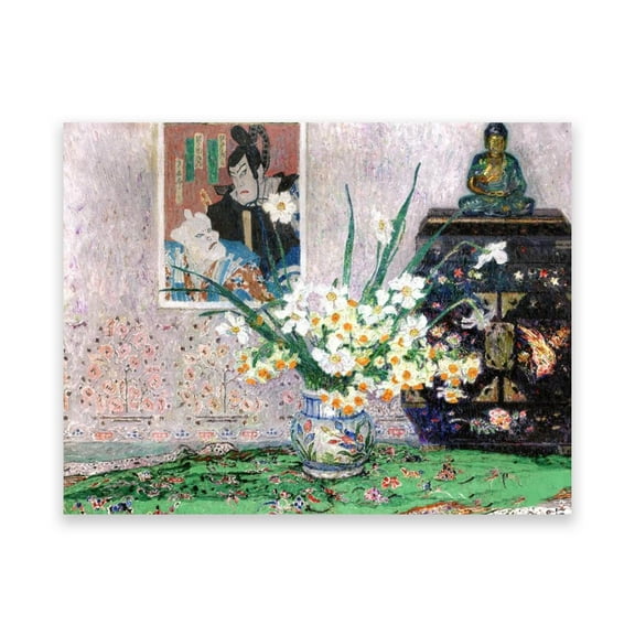 Still Life with Japanese by Leon De Smet- Famous Canvas Print- Reproduction of Famous Painting- Wall Art Pictures for Living Room