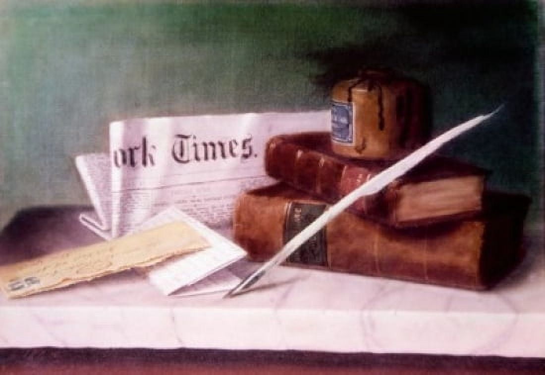 Still Life with Letter to Mr Clark by William Michael Harnett (1848-1892) Canvas Art - William Michael Harnett (24 x 36)