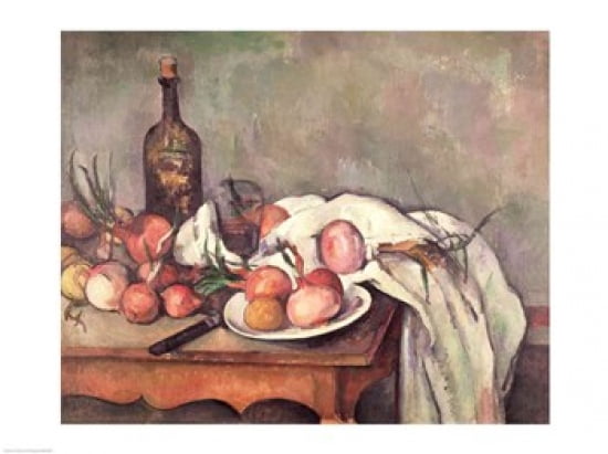 Still Life with Onions c1895 Canvas Art - Paul Cezanne (24 x 18)