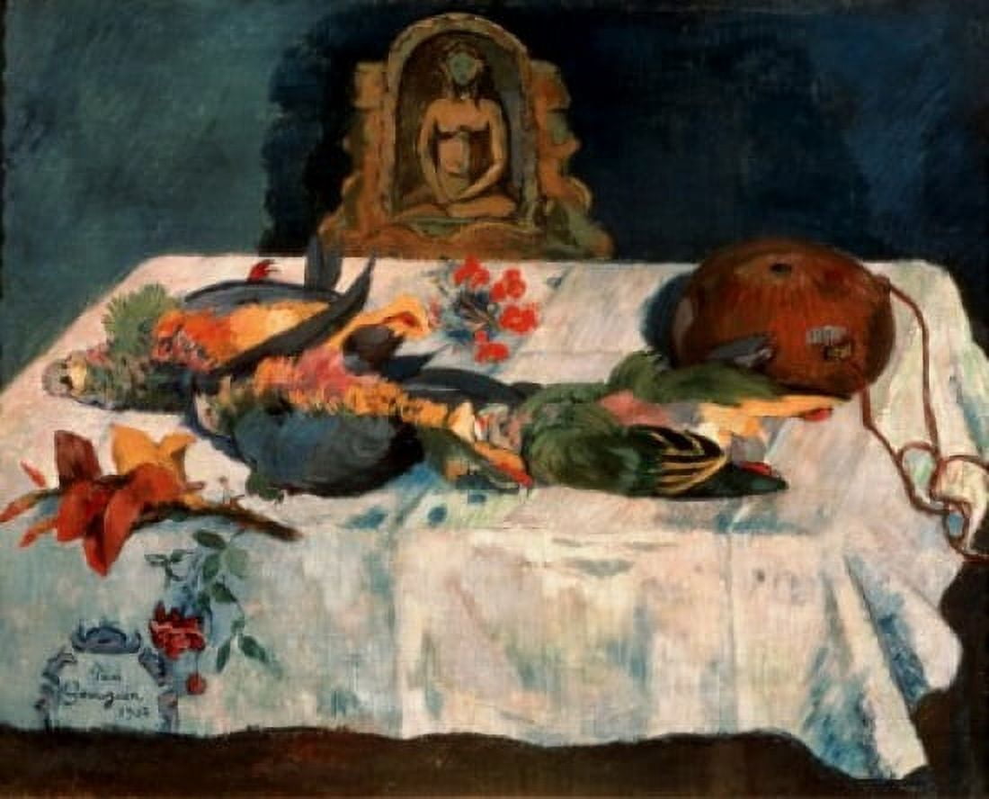 Still Life with Parrots 1902 Paul Gauguin 1848-1903 French Oil on Canvas Pushkin Museum of Fine Arts Moscow Canvas Art - Paul Gauguin (18 x 24)