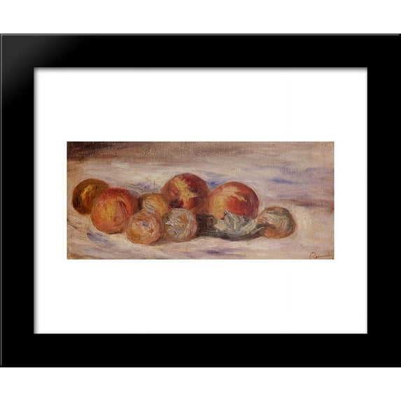 Still Life with Peaches 20x24 Framed Art Print by Renoir, Pierre Auguste
