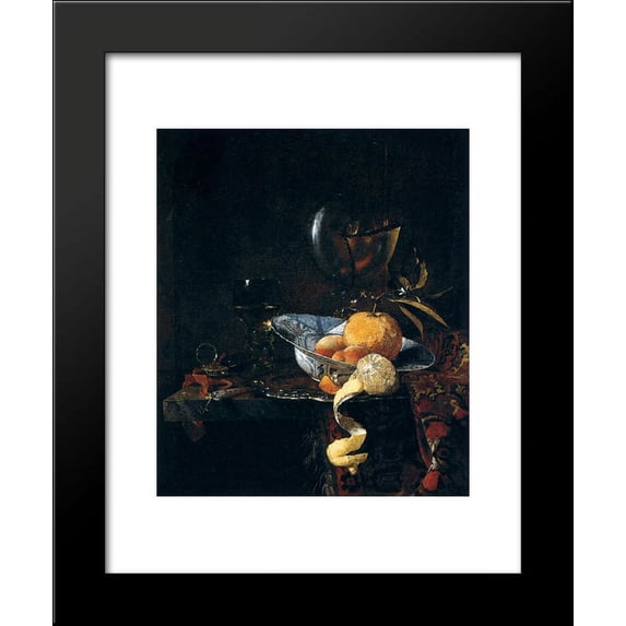 Still-Life with Porcelain and a Nautilus Cup 20x24 Framed Art Print by Willem Kalf