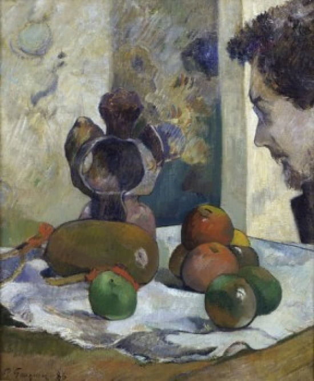 Still Life with Profile of Charles Laval 1881 Paul Gauguin (1848-1903French) Ford Collection Detroit Michigan Canvas Art - Paul Gauguin (18 x 24)