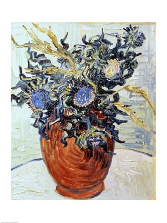 Still Life with Thistles 1890 Canvas Art - Vincent Van Gogh (18 x 24)