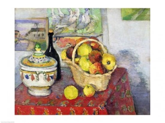 Still Life with Tureen Canvas Art - Paul Cezanne (24 x 18)