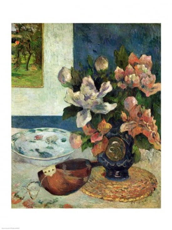 Still Life with a Mandolin 1885 Canvas Art - Paul Gauguin (18 x 24)