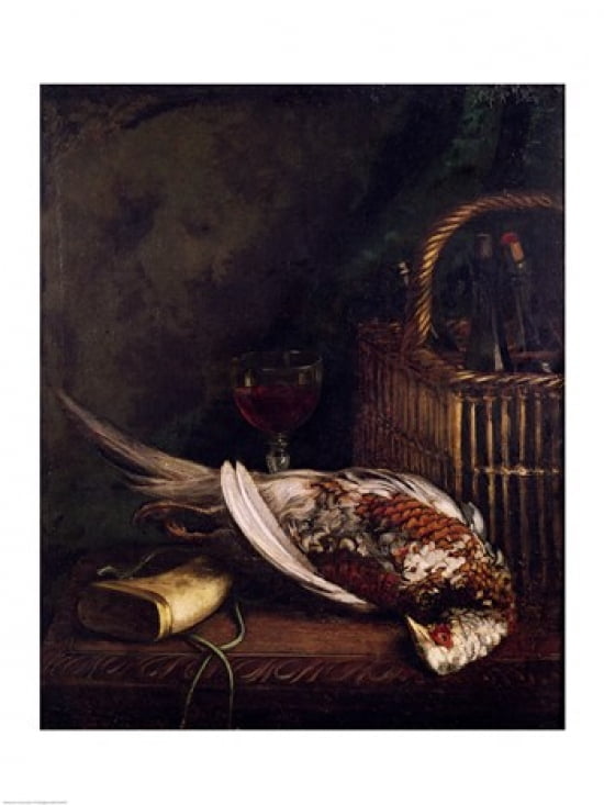 Still Life with a Pheasant c1861 Canvas Art - Claude Monet (18 x 24)