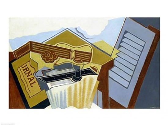 Still Life with a White Cloud Canvas Art - Juan Gris (24 x 18)