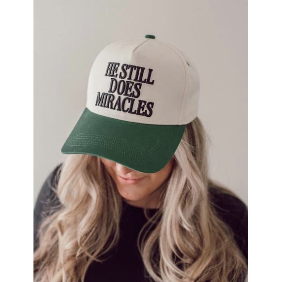 He Still Does Miracles Hat, Faith-Based Inspirational Cap with High-Quality Embroidery, Comfortable Adjustable Snapback for Believers, Ministry Events, and Daily Encouragement