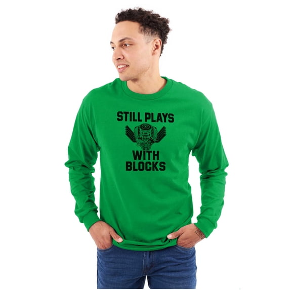 Still Plays With Blocks Mechanic Long Sleeve TShirt Men Women Brisco Brands M