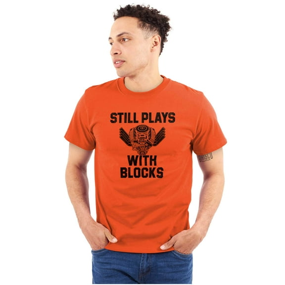 Still Plays With Blocks Mechanic Plus Size Crewneck Graphic Tee Shirt Brisco Brands 3X