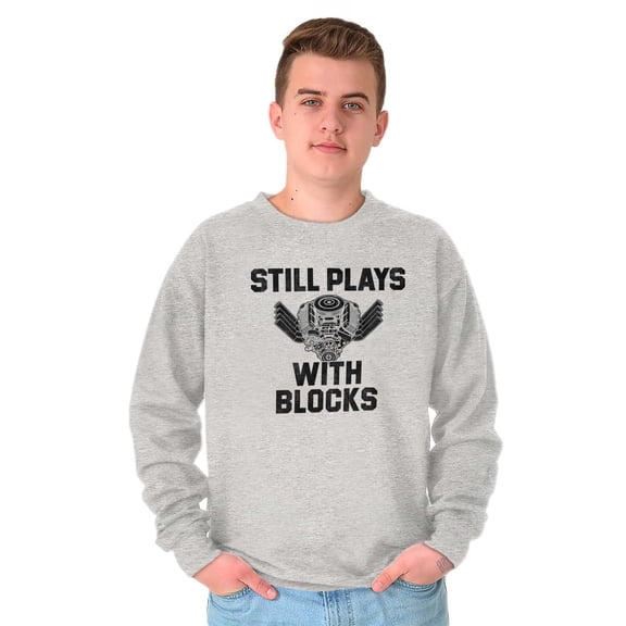 Still Plays With Blocks Mechanic Sweatshirt for Men or Women Brisco Brands X