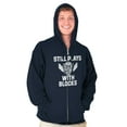 thumbnail image 1 of Still Plays With Blocks Mechanic Unisex Fleece Graphic Zip Up Hoodie Brisco Brands 4X, 1 of 5