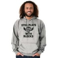 thumbnail image 1 of Still Plays With Blocks Mechanic Unisex Plus Fleece Graphic Hoodie Brisco Brands 4X, 1 of 5