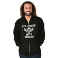 thumbnail image 1 of Still Plays With Blocks Mechanic Unisex Fleece Graphic Zip Up Hoodie Brisco Brands 2X, 1 of 5