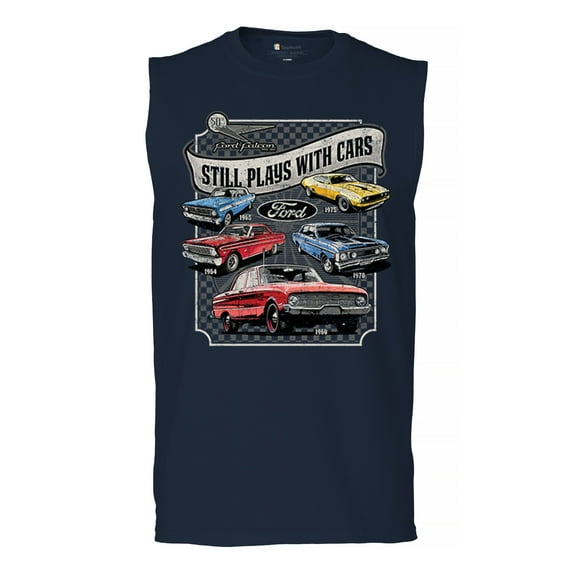 Still Plays With Cars Ford Falcon Men's Muscle Shirt 60-70s Classic Muscle Car