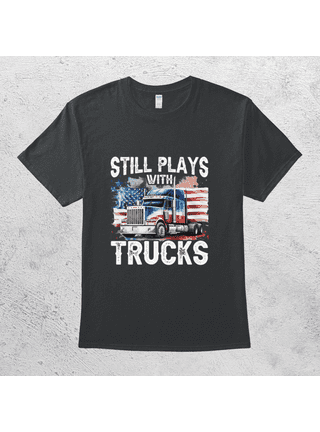 plays with trucks, Truck Driver Shirt, Trucker Gift, Truck Driver Wife, Diesel Shirt, Truck Driver Accessories, Gift for Him Kids T-Shirt for  Sale by Kreature Look