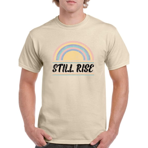 Still Rise Retro Grunge Rainbow T-Shirt Men -Image by Shutterstock, Male 5X-Large