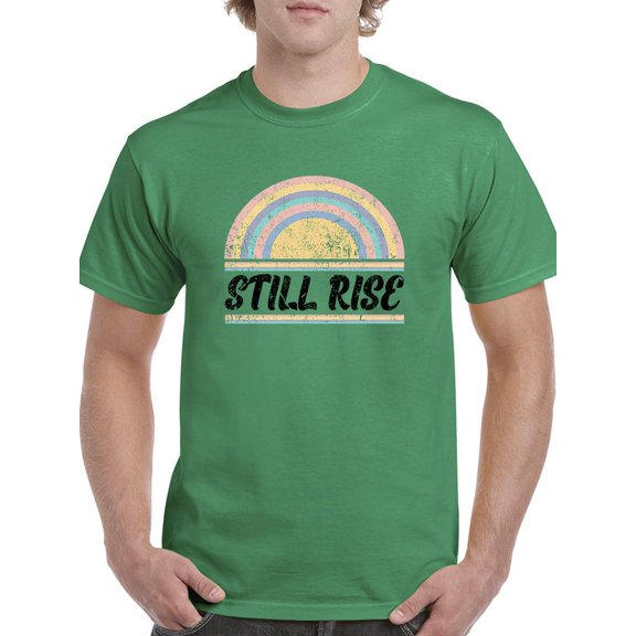 Still Rise Retro Grunge Rainbow T-Shirt Men -Image by Shutterstock, Male Large