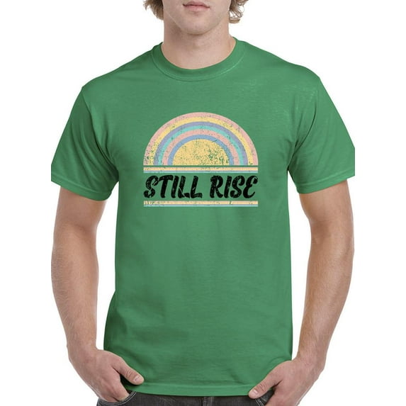 Still Rise Retro Grunge Rainbow T-Shirt Men -Image by Shutterstock, Male Small