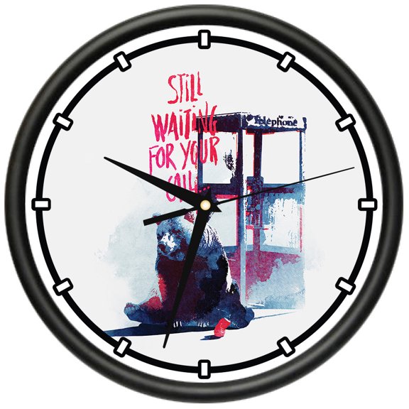 Still Waiting  Design Wall Clock | Precision Quartz Movement | Décor For School Class Office Bedroom Decoration