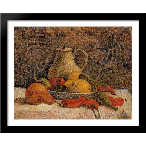Still life Ripipont 34x28 Large Black Wood Framed Print Art by Paul Gauguin