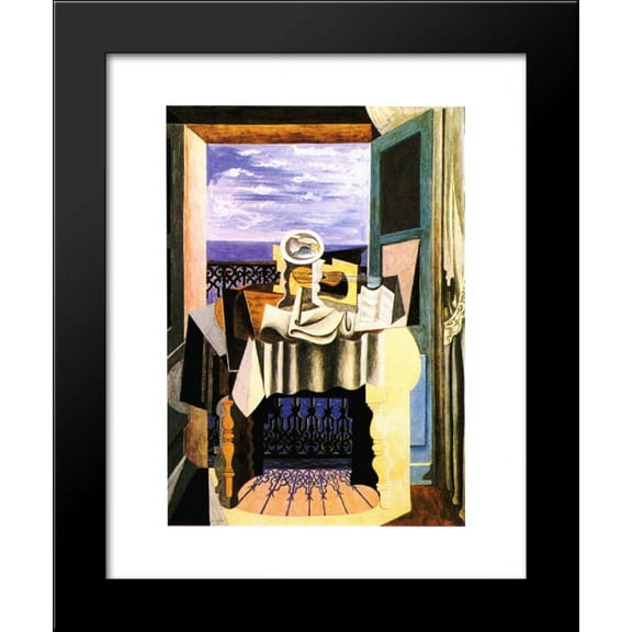 Still life in front of a window at Saint-Raphael 20x24 Framed Art Print by Pi...