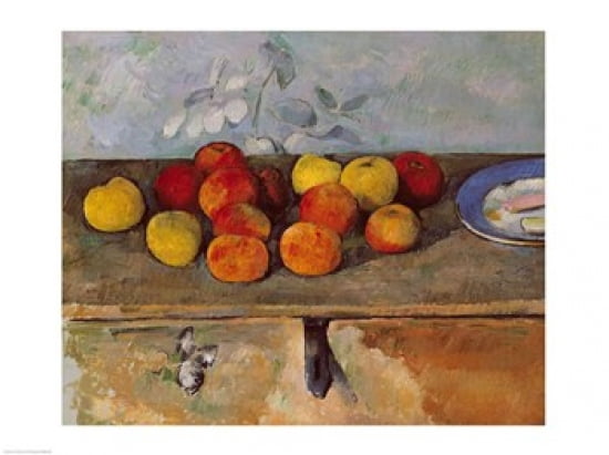 Still life of apples and Biscuits Canvas Art - Paul Cezanne (24 x 18)