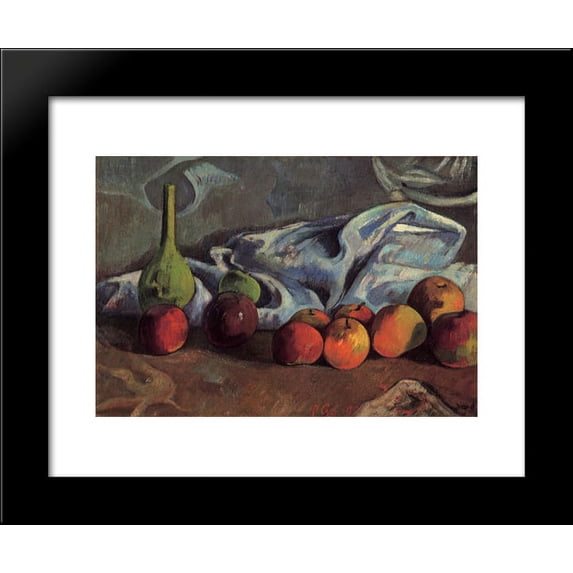 Still life with apples and green vase 20x24 Framed Art Print by Paul Gauguin
