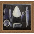 thumbnail image 1 of Still life with sugar candy (part of signboard in Didube) 20x20 Gold Ornate Wood Framed Canvas Art by Pirosmani, Niko, 1 of 2