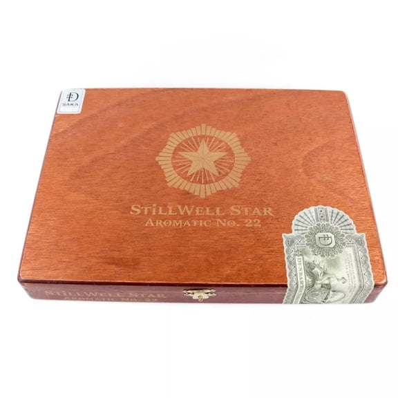 StillWell Star Toro Aromatic No. 22 Empty Wood Cigar Box 11.5" x 8.5" x 1.5"