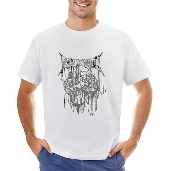 Stillborn Embryo Skeleton Vintage T-shirt Mens Cotton Classic Crewneck Short Sleeve Tees Unisex White L