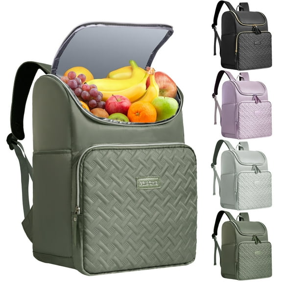 Stillithou Backpack Coolers Insulated Leak Proof for Women Men, 35 Cans Large Capacity Waterproof Cooler Backpack, Soft Portable Cooler Bag for Beach Travel Camping Picnic Work, Green