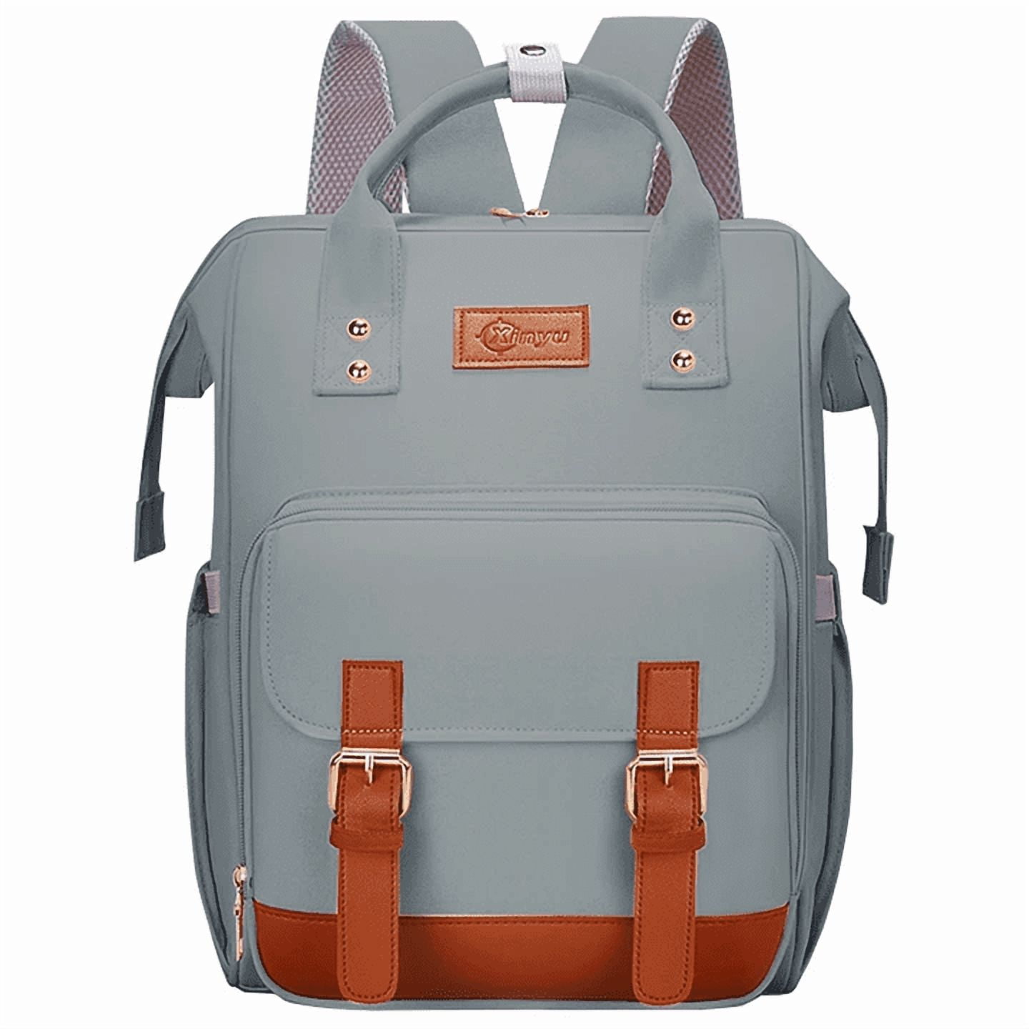 Stillithou Diaper Bag Backpack for Women, Large Capacity Baby Diaper Backpack with Wet Dry Pockets, Stroller Straps & Insulated Pockets - Travel Daily Use Shopping, Grey