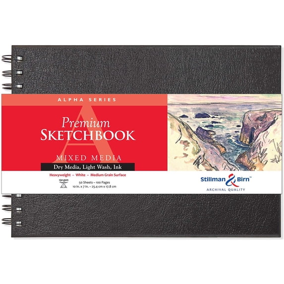 Stillman & Birn 200107 Alpha Series Wirebound Sketchbook, Landscape, 10 ...