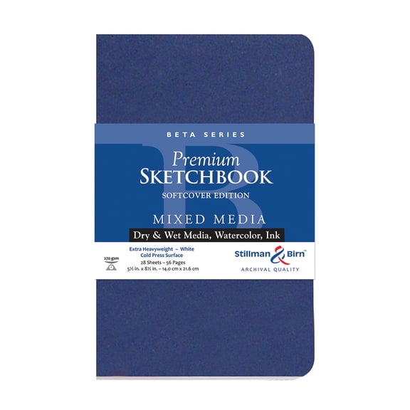 Stillman & Birn Beta Series Sketchbook - 8-1/2" x 5-1/2", Soft Cover, 26 Sheets